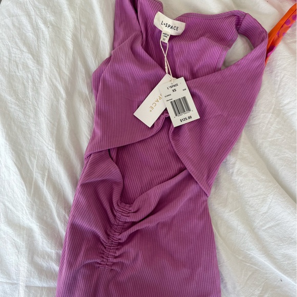NWT L*Space Ellie Dress - Rosebud/Purple Dress Resort Cover Up - Picture 2 of 4